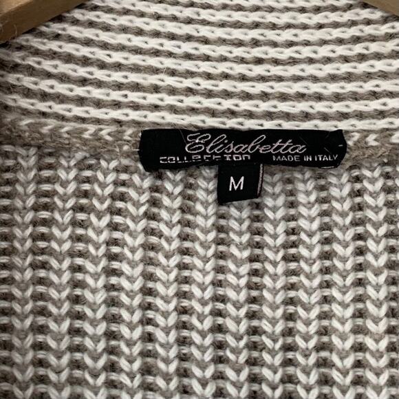 Elisabetta Size Medium Beige Wool Mohair Sweater Cardigan Boho Grunge Old Money - Picture 4 of 7